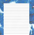 20 Sheets 5 Envelopes A5 Letter Writing Set: Unicorns White In Space