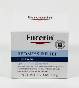 Eucerin REDNESS RELIEF Night Cream 1.7oz Dermatological sensitive Skincare NIB - Picture 1 of 4