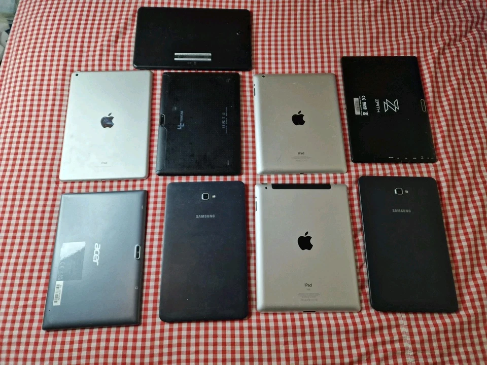 Joblot, bundle 9x Tablet Samsung, Ipad, Acer Etc Faulty For Parts Read Descripti - Image 1 of 4