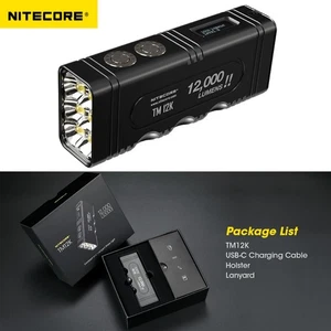 NITECORE TM12K 12000 Lumen Tiny Monster 12K USB-C Rechargeable EDC Flashlight QC - Picture 1 of 24