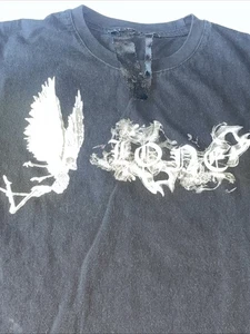 VLone No Smoking T-Shirt Mens Medium Black Skeleton  Angel 2 Sided USA Made M - Picture 1 of 15