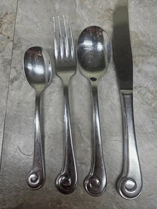 Sanibel Surf By Ginkgo Stainless Flatware CHOICE, Free Shipping On 4 pcs.+ order - Picture 1 of 7