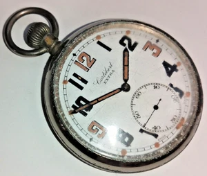 WWII British Army Issue GSTP /I\ Pocket Watch 4 repairs Cortebert EXTRA - Picture 1 of 15