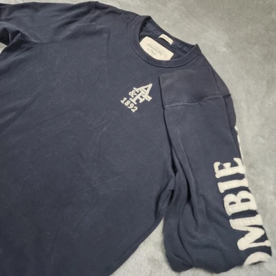 Camisa De Colección Abercrombie Fitch Para Hombres XL Azul Marino Músculo Hechizo Preppy Y2K Foto 1 de 4