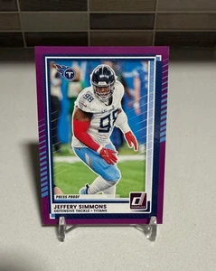 Jeffery Simmons 2025 Donruss Football Purple Press Proof Tennessee Titans #52 - Picture 1 of 2