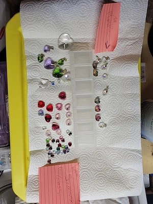 Swarovski Hearts Lot Of Colors..b9 - Image 1 of 4