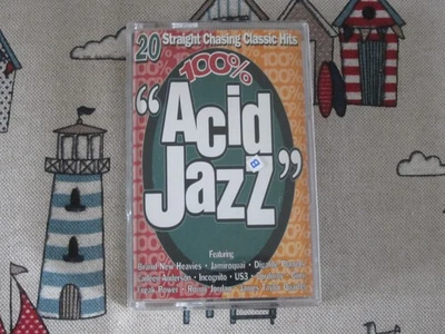 100% ACID JAZZ VARIOUS ARTISTS 1994 TELSTAR RECORDS AUDIO CASSETTE ALBUM - Image 1 of 4