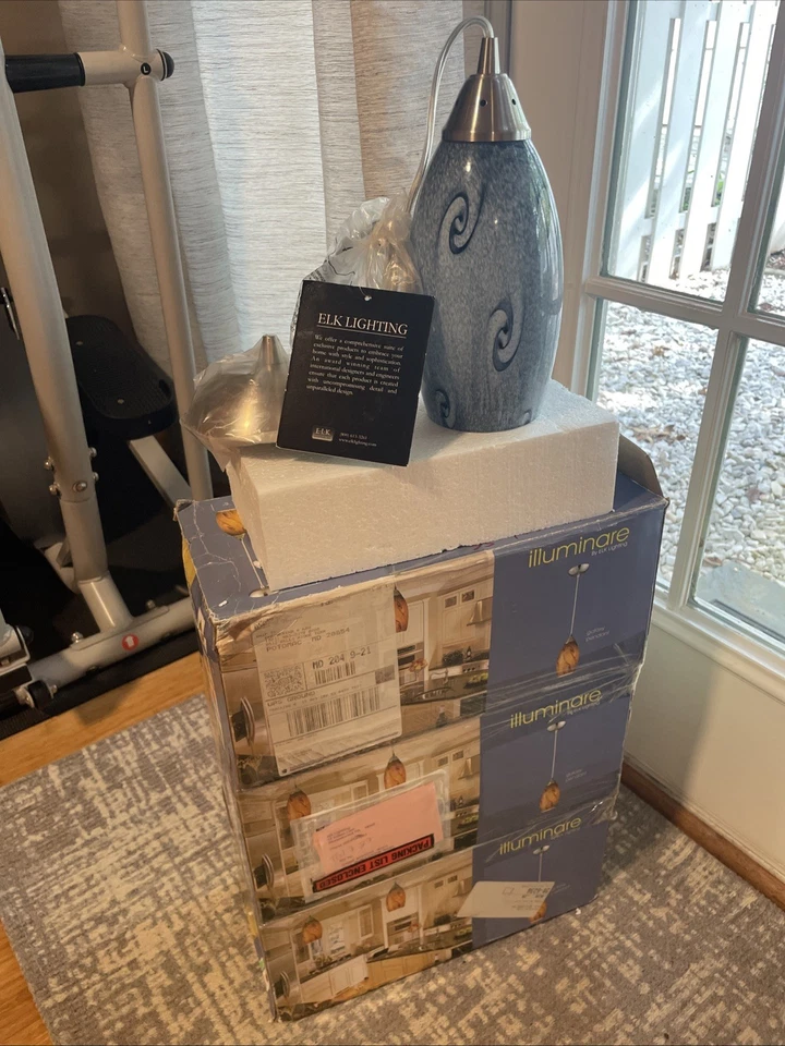 Elk Home - 3 Light Mini Pendants In Modern Style - blue/grey - Image 1 of 4