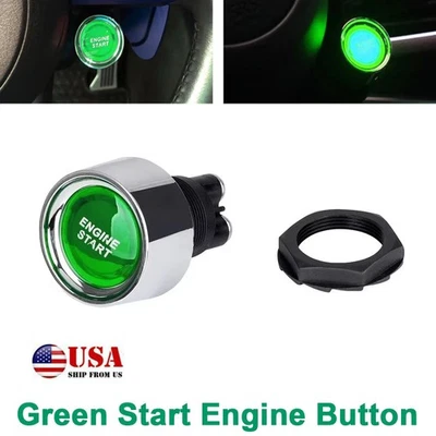 1*Interruptor de arranque del motor iluminado para automóvil botón pulsador arranque momentáneo de carrera 12V 50A Foto 1 de 4