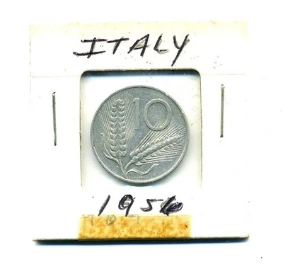 1956 R Italy 10 Lire Aluminum Coin World Money - Image 1 of 2