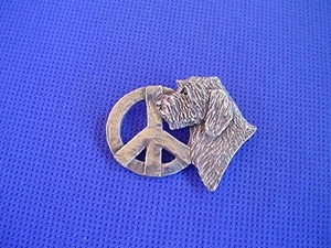 Petit Basset Griffon Vendeen Pin PEACE #91C HUND Schmuck von Cindy A. Conter - Bild 1 von 1