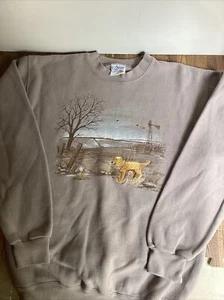 Felpa girocollo vintage laboratorio cani fattoria artigiani taglia M made in USA - Foto 1 di 6