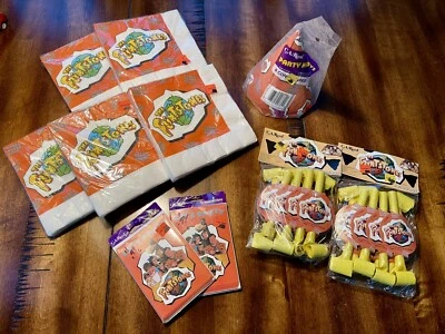 Flintstones день рождения вечеринки лот 1993 CA Reed салфетки Blowouts шляпы приглашения - Изображение 1 из 4