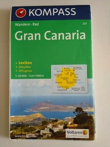 Wanderkarte Gran Canaria Kompass 237 + LEXIKON Kanaren Spanien wandern Rad - Bild 1 von 2