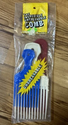 Raro De Colección Años 80 90 *NUEVO* INCREÍBLE PEINE PIK IRROMPIBLE PAQUETE DE 3 Cabello Africano Foto 1 de 4