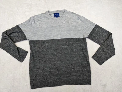 Apt.9 Seriously Soft Mens M Gray Heather Wool Blend Knit Crew Sweater Pullover - Image 1 of 4