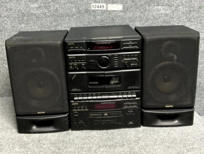 Sanyo DC-D16U 🔊 Mini System Detachable Left & Right Speakers Black - Image 1 of 4