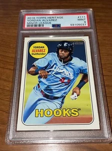 2018 Topps Heritage Minor League Edition Yordan Alvarez #111 Graded PSA 9 MINT - Picture 1 of 2