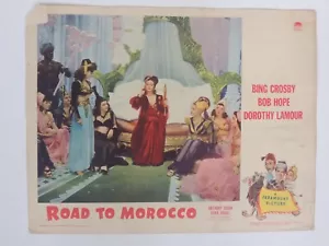 1942 Tarjeta de vestíbulo original Road to Morocco Bob Hope Bing Crosby Dorothy Lamour - Imagen 1 de 8