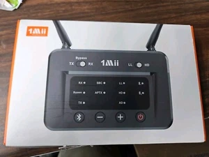 1Mii B0301 Black Bluetooth Long Range 2 In 1 Wireless Transmitter And Receiver - Picture 1 of 3