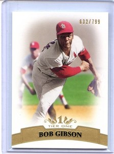 2011 TOPPS TIER ONE BASE CARD #/799 BOB GIBSON