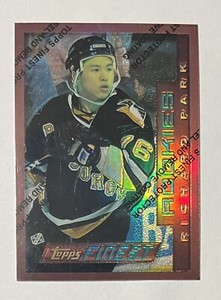 Richard Park 1995-96 Topps Finest ROOKIE RC REFRACTOR W/Peel Coating #89