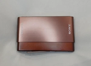 Sony Digital Camera DSC-T77 Cyber Shot Brown 4.0x Optical Zoom 10.1MP Used - Picture 1 of 5