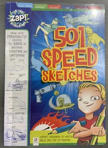 501 Speed Sketches - Cartoon Drawing Book - FREEPOST - Picture 1 of 1