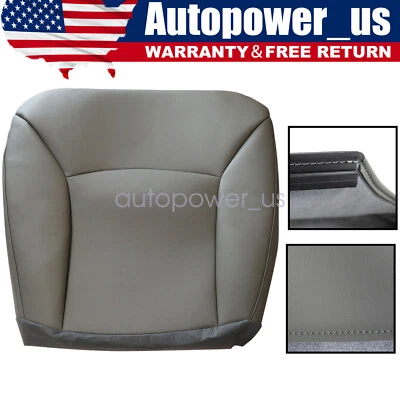 For Ford E-150 E-250 Super Duty 2002-2008 Driver Bottom Leather Seat Cover Gray - Image 1 of 4