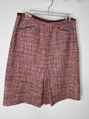 Cynthia Cynthia Steffe Skirt Size 10 $220 Tweed Women's Pink Wool Blend USA - Image 1 of 4