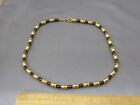 METROPOLITAN MUSEUM OF ART 1992 Red Beads & Gold Plate NECKLACE-17 5/8 Inches