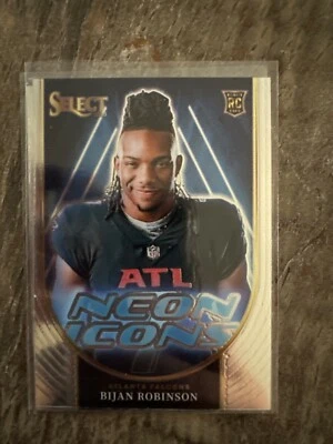 2023 Panini Select Football Neon Icons Bijan Robinson RC - Image 1 of 2