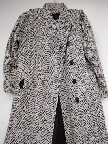 VETEMENTS BRAEFAIR CAPPOTTO LANA Junior taglia 7 8 linea A collo alto maniche a sbuffo