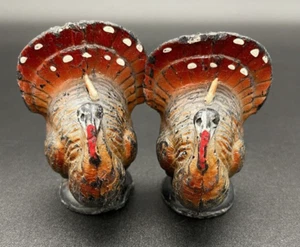 Vintage Gurley Thanksgiving Truthahn Kerzen (2er Set) Mini ungebrannt - Herbstdeko - Bild 1 von 7