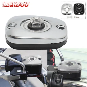 Chrome Front Brake Master Cylinder Cover For Harley Touring Softail Dyna 2005-17 - Picture 1 of 9