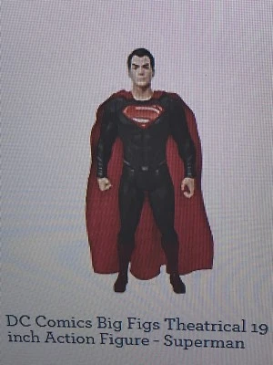 Dc  big figs. 20 inch Variant. Superman Black /red Suit  Big Fig - Image 1 of 3