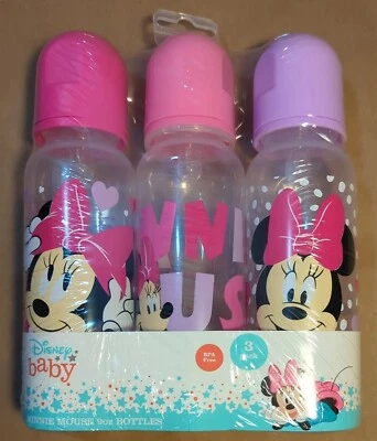 迪士尼 Cudlie 米妮老鼠女宝宝 3 包 9 盎司瓶 — 第 1/4 张图片