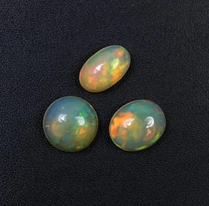 Multi Fire Opal Lot Opal Gemstone Loose Cabochon Mix Shape Smooth Opal 11-12 MM - Picture 1 of 3