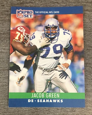 Jacob Green 1990 Pro Set Seahawks #301  *C904* - Image 1 of 2