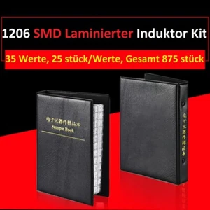 1206 Musterbuch 35 Werte, 875 Stück SMD Laminierter Induktor Sortiment Kit - Picture 1 of 8
