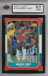 1986-87 FLEER BASKETBALL Andrew Toney #114 KSA 8.5 NMM+ Philadelphia 76ers - Picture 1 of 2