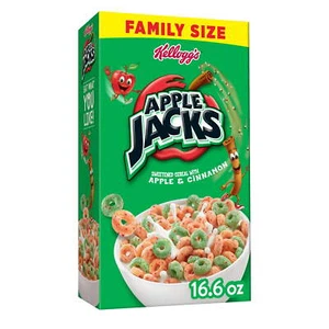 Kellogg's Apple Jacks Breakfast Cereal, Kids Cereal Family Breakfast 16.6oz Box - Picture 1 of 7