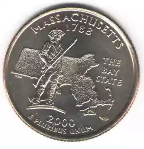 US. 2000-D. MA. Massachusetts Statehood (1788) Quarter. Uncirculated. - Picture 1 of 2