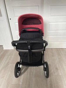 bugaboo fox 3 stroller with bassinet, seat and rain cover. Sunrise red canopy.  - Picture 1 of 2