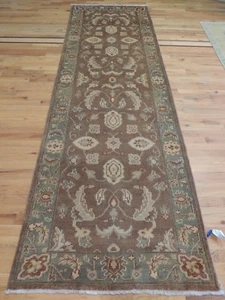 Modern 3x10 Turkish Rug Runner Oriental Area Rug Brown Gray Green - Picture 1 of 8