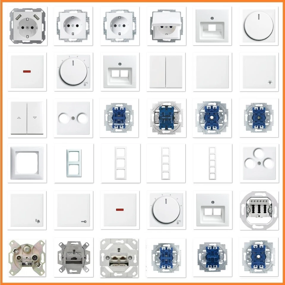 BUSCH-JAEGER Balance SI® Alpinweiß -914 USB Steckdose Rahmen Schalter Wippe - Bild 1 von 1