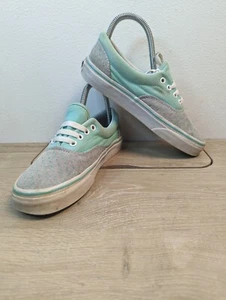 Vans Shoes Mens 4.5 Gray Canvas Authentic Era Low Top Classic Skate Womens 6 sk8 - Picture 1 of 9