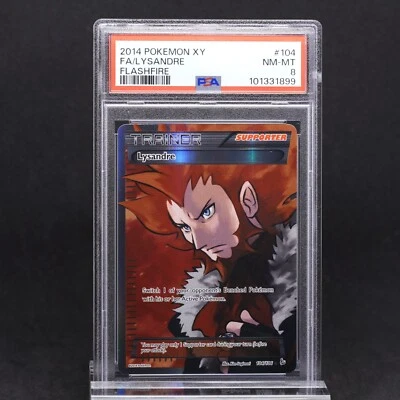 PSA 8 Lysandre 104/106 XY FlashFire Full Art Trainer 2014 Pokemon TCG - Image 1 of 3