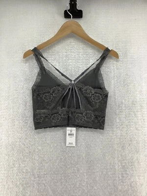 Bralette de encaje gris The Buckle para mujer talla M Foto 1 de 4