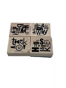 Stampin' Up! Juego de estampillas de montaje en madera de sopa de alfabeto - Imagen 1 de 4
